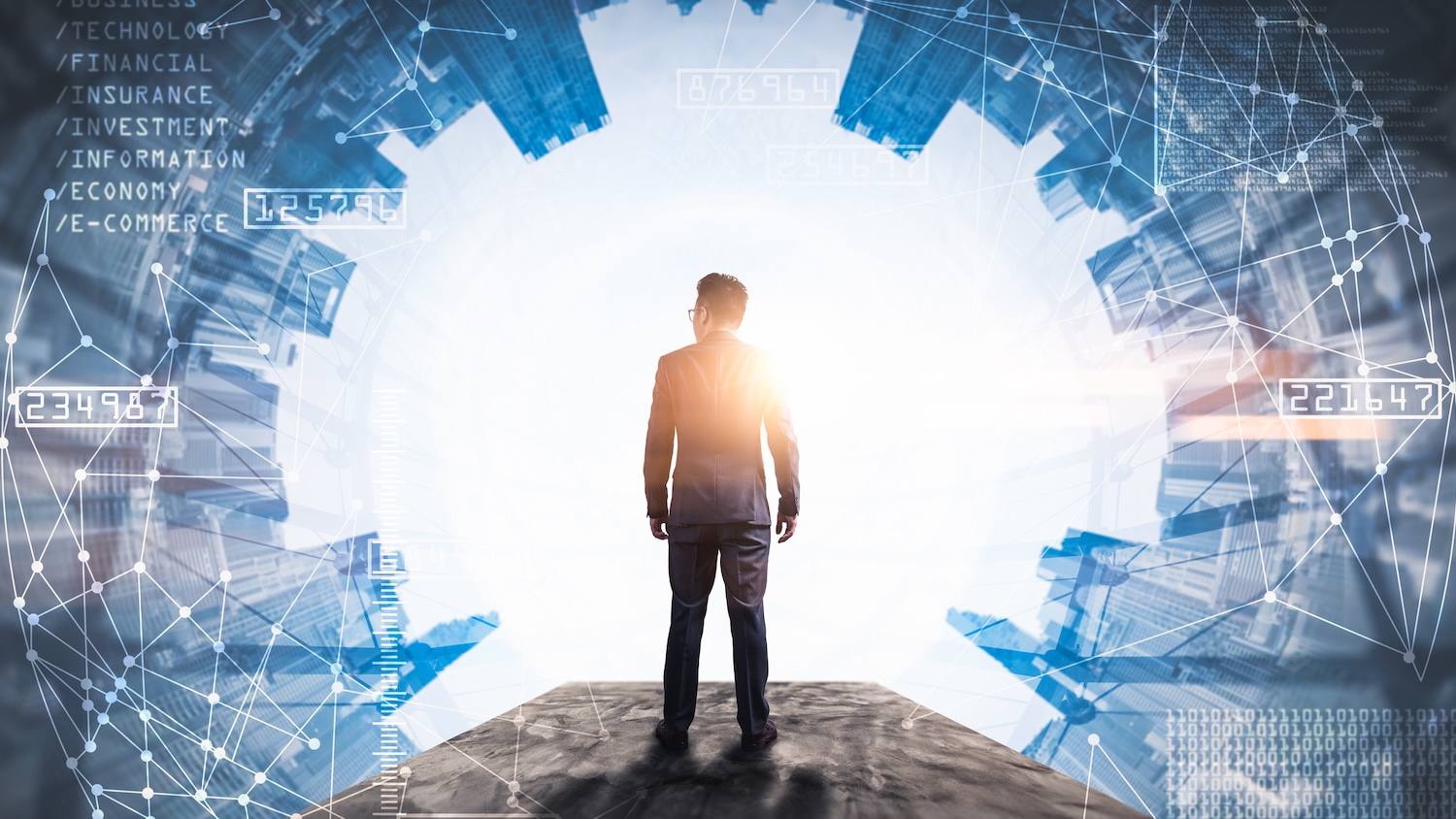 Abstract image of the AI future