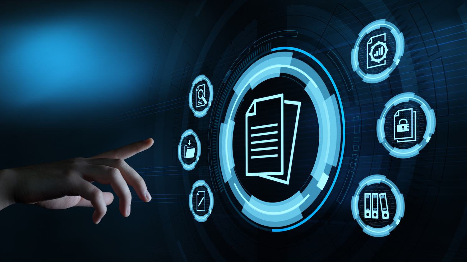 Abstract image of document management for Findable story