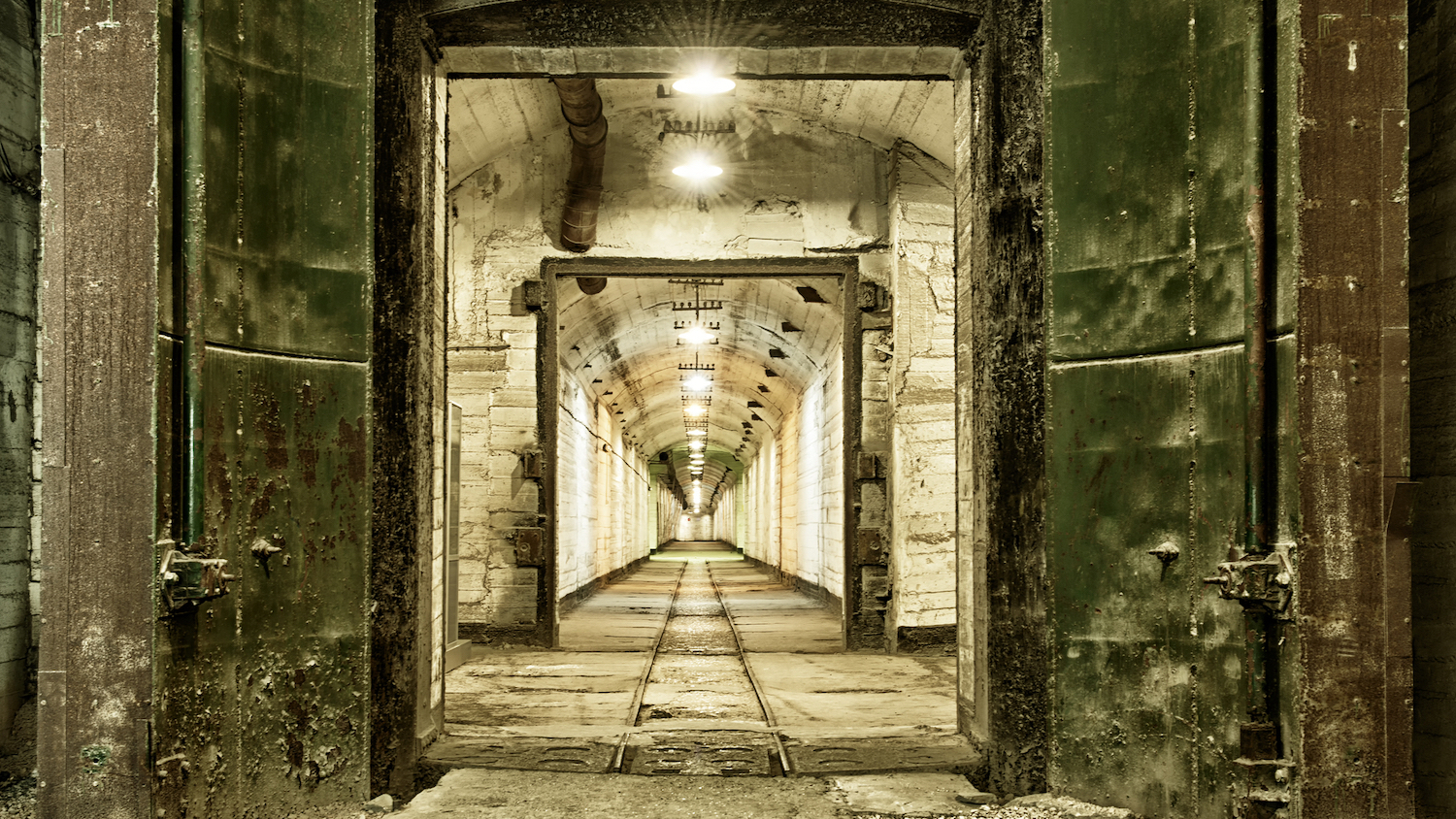 Image of a Cold War bunker in Ukraine to illustrate microgravity technology story