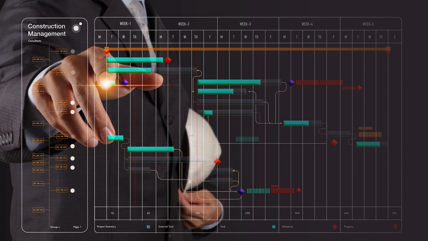Abstract project management image for Aecom Nodes & Links story