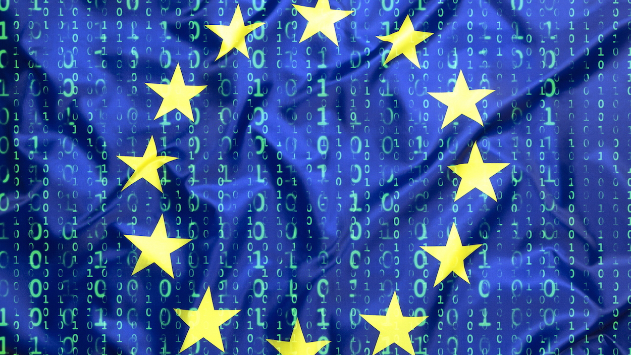 EU flag for story about EU Artificial Intelligence Act - EU AI Act