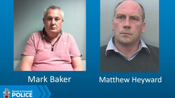 Police mugshots of two men involved in a criminal conspiracy case - six men have received prison sentences for their involvement in a bribery and fraud case