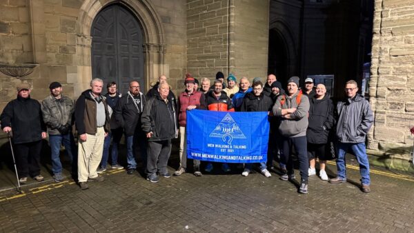 Image: Men Walking and Talking