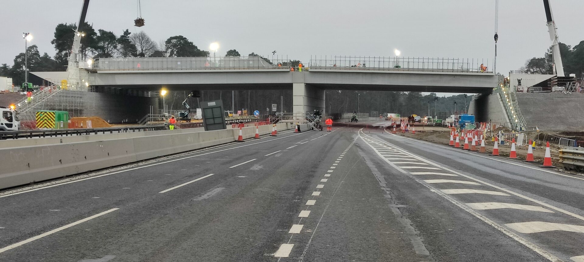 National Highways green bridges - The Cockrow green bridge structure was installed in January