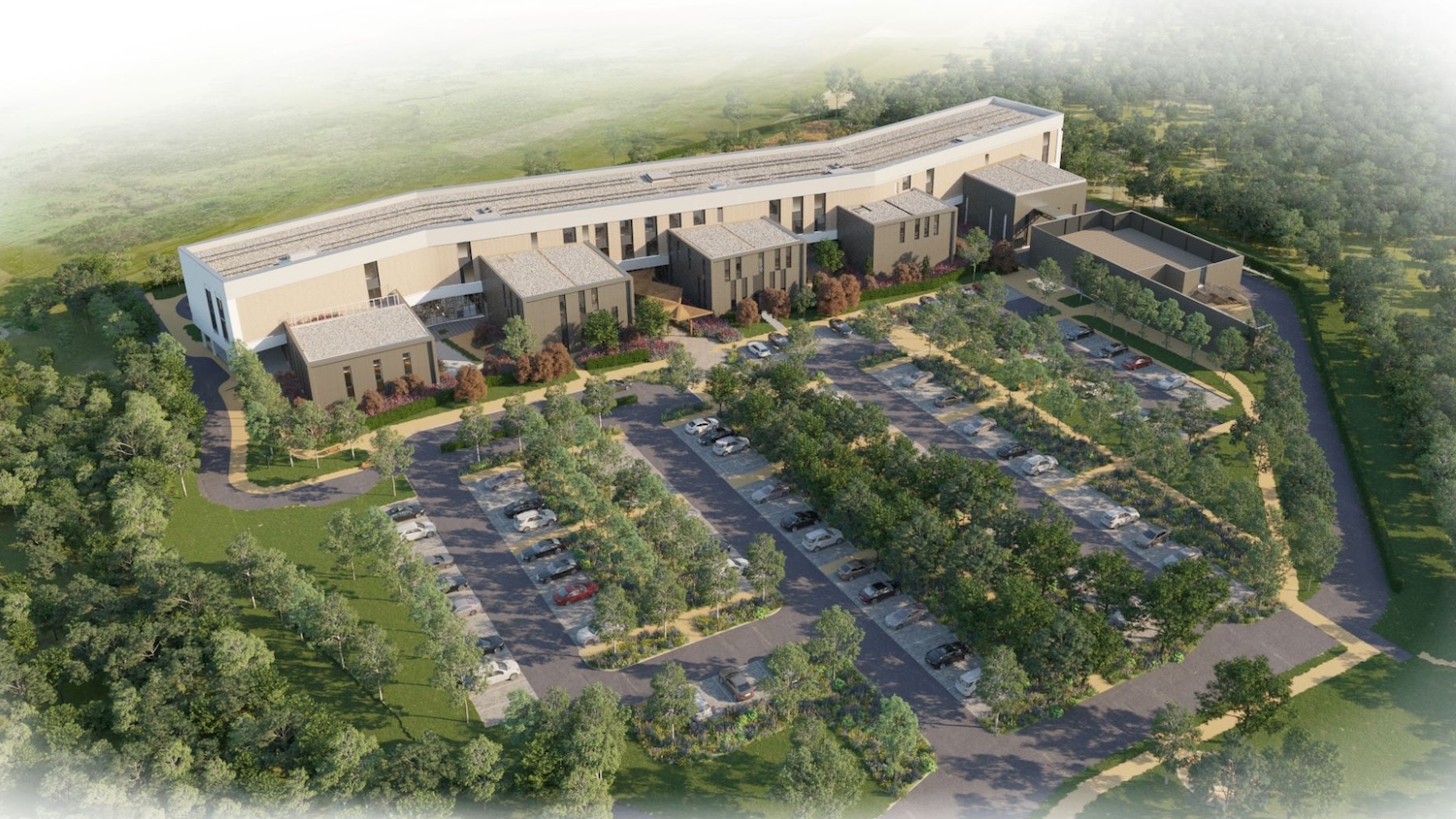Digital Construction Awards 2025 - Aerial artists impression of how the National Rehabilitation Centre will look