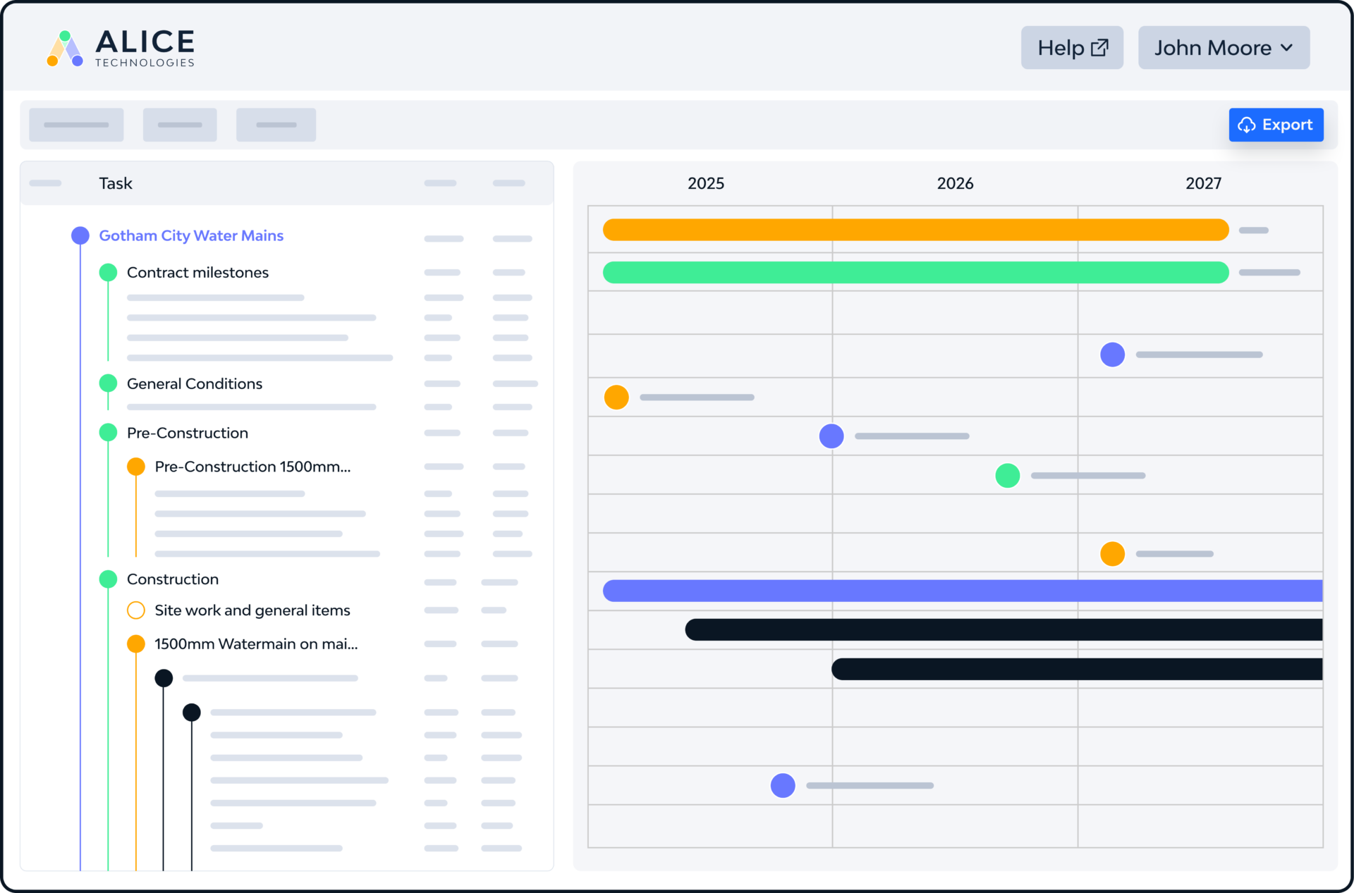 Product Innovation of the Year - A screenshot of the ALICE Technologies platform