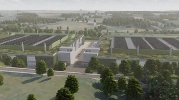 Computer-generated image of the data centre