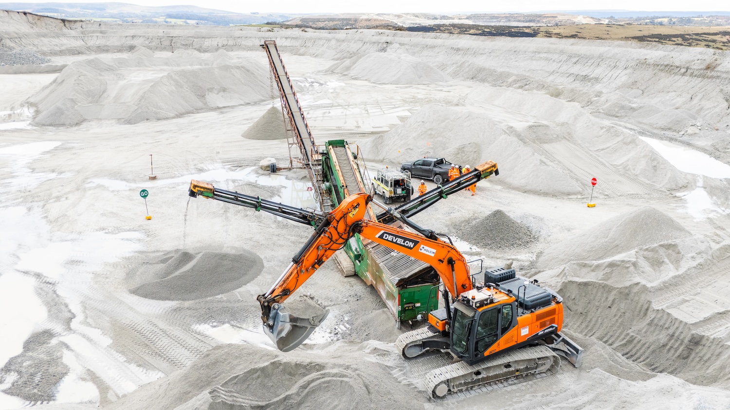 Image of the Holcim autonomous quarry plant being tested