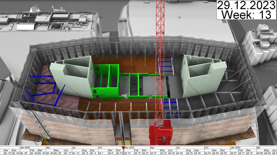 A computer-generated image a construction project sequence - Digital Construction Awards 2025