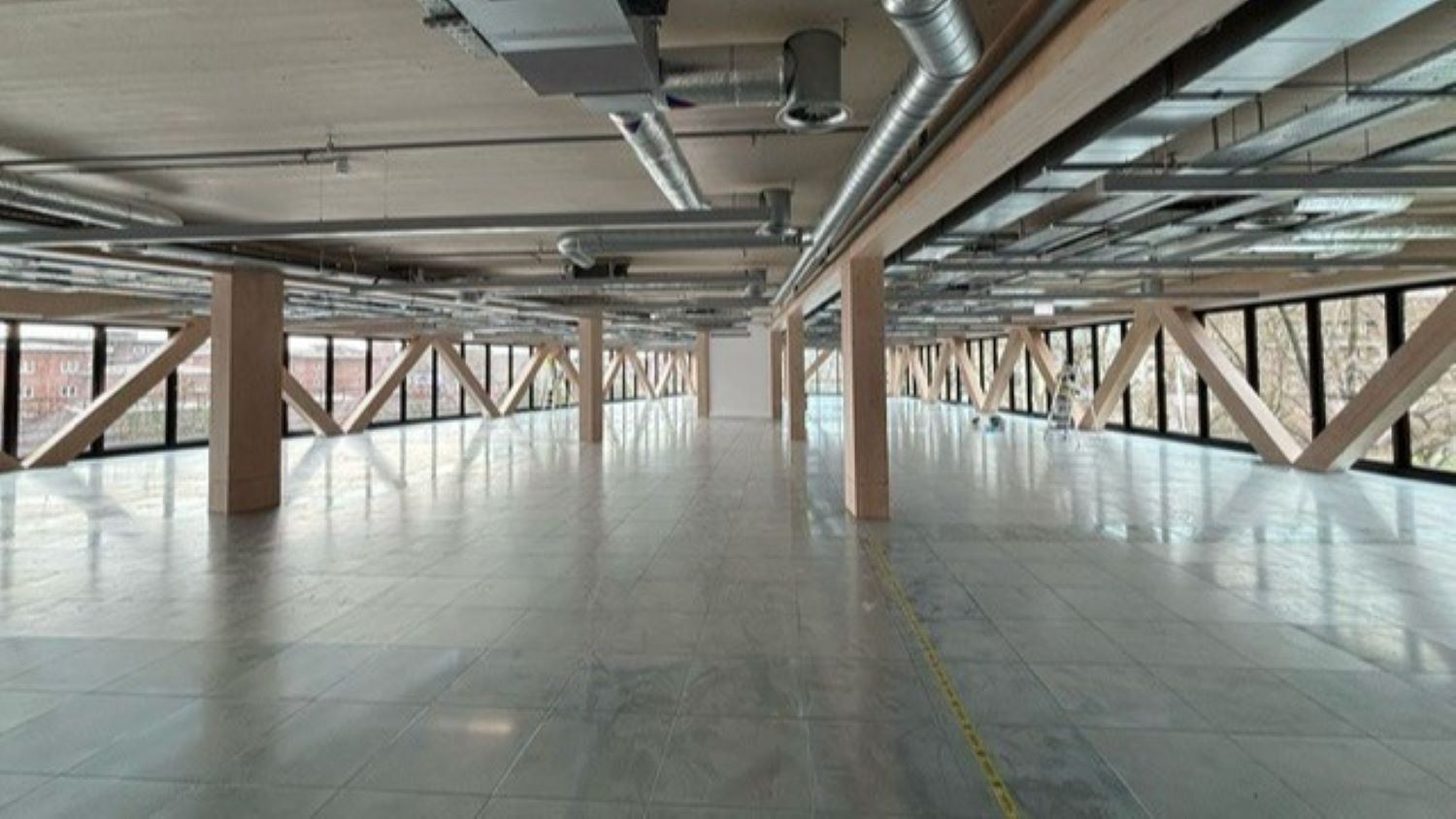 The project featured a timber hybrid superstructure image Gilbert-Ash