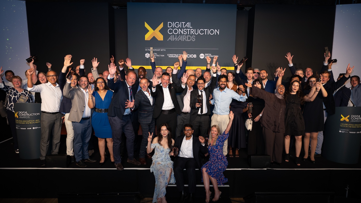 All the winners on stage at the Digital Construction Awards 2025