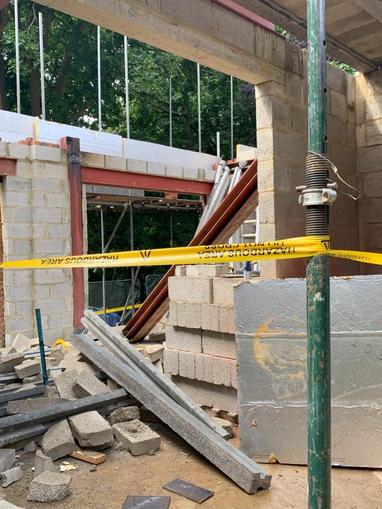 house collapse - The collapsed structure