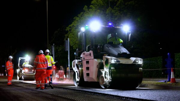 Eurovia Surfacing is using BOMAG rollers that spot people in their path and automatically slow or stop