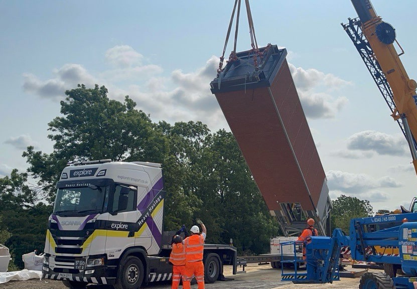 The lift manufactured offsite that Laing O'Rourke installed in a Network Rail testing facility