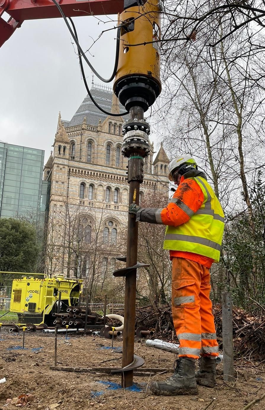 NHM Urban Nature Project - Installation of the helical piles image NHM