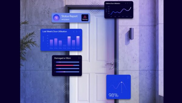A graphic of the Auro IoT fire door