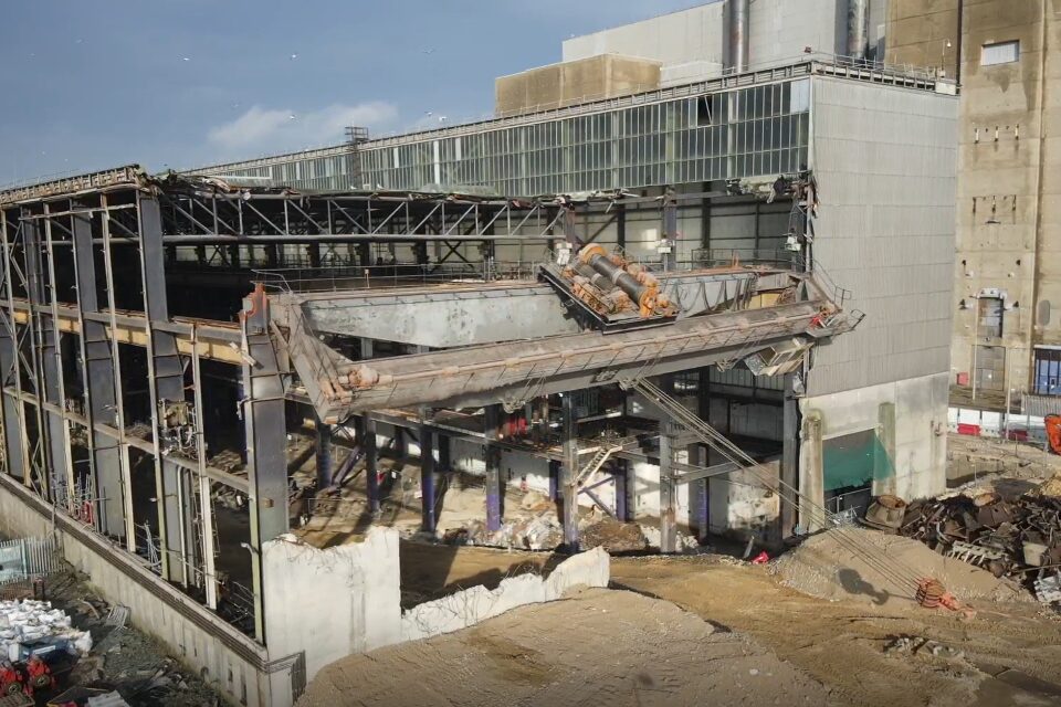 The turbine hall at Sizewell A razed to the ground - Erith has completed the 18-month demolition project