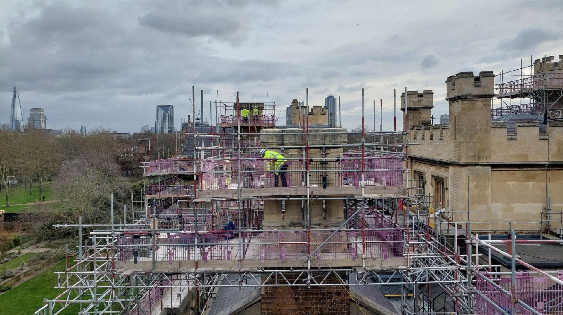 Lambeth Palace renovation - Works to the external fabric (image Walter Lilly).