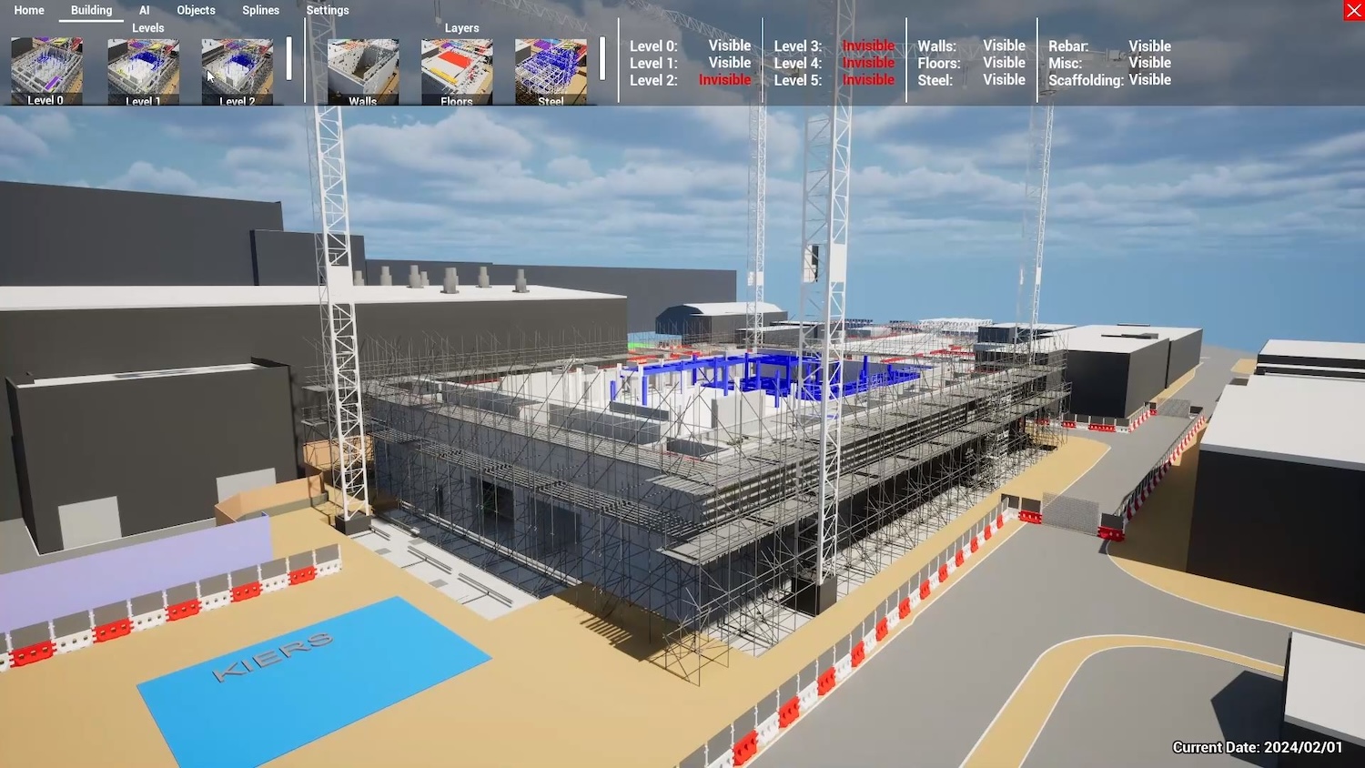 4D planning screen shot from Proicere Digital