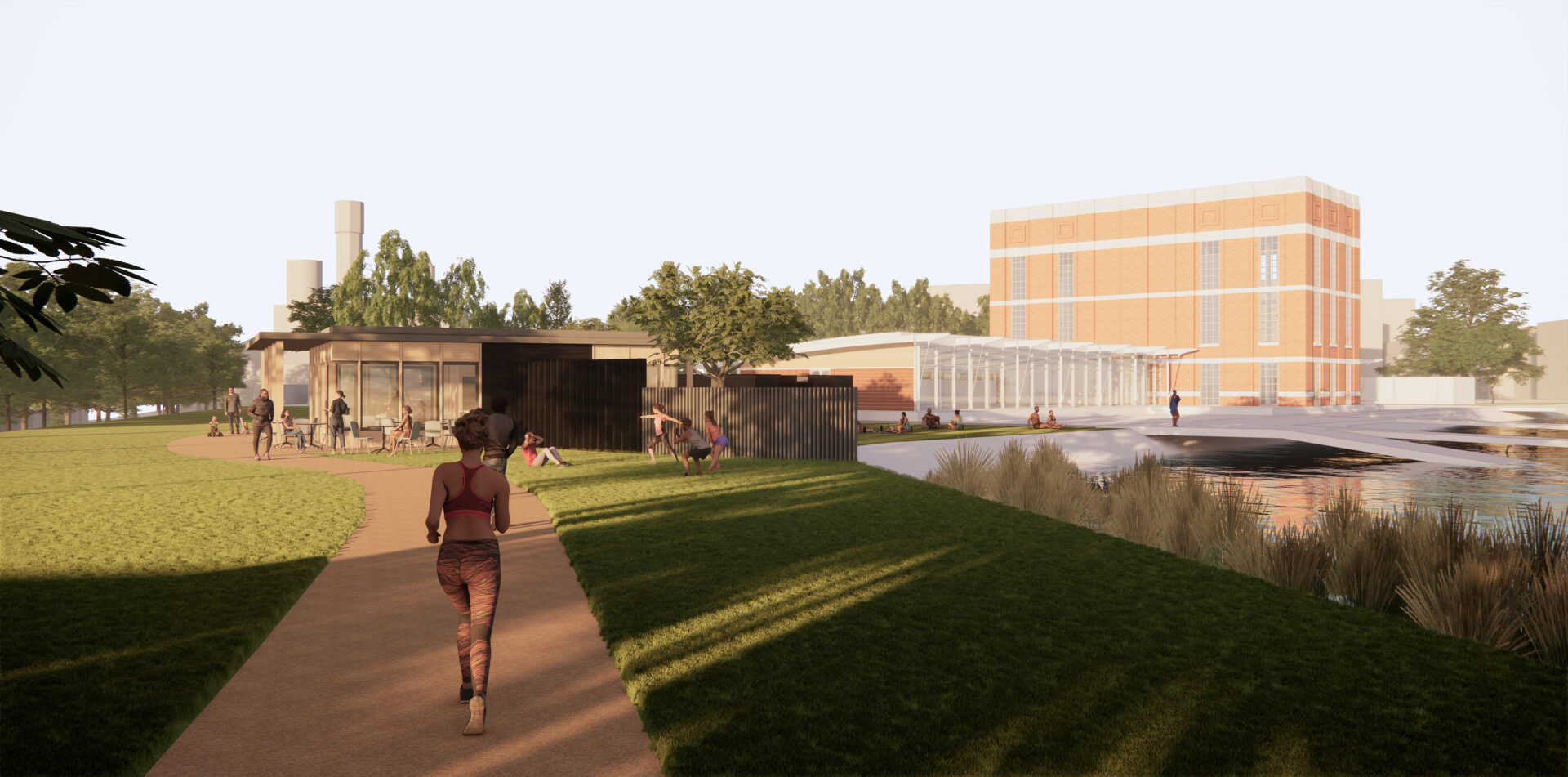 A computer-generated image showing the new West Reservoir centre