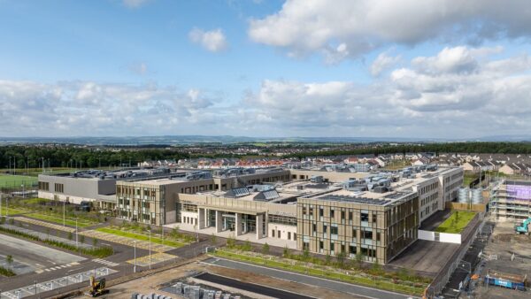 View of Woodmill High School and St Columba’s RC High School, part of the Dunfermline Learning Campus - BAM UK & Ireland secures Passivhaus certification for the largest certified educational Passivhaus building in the world