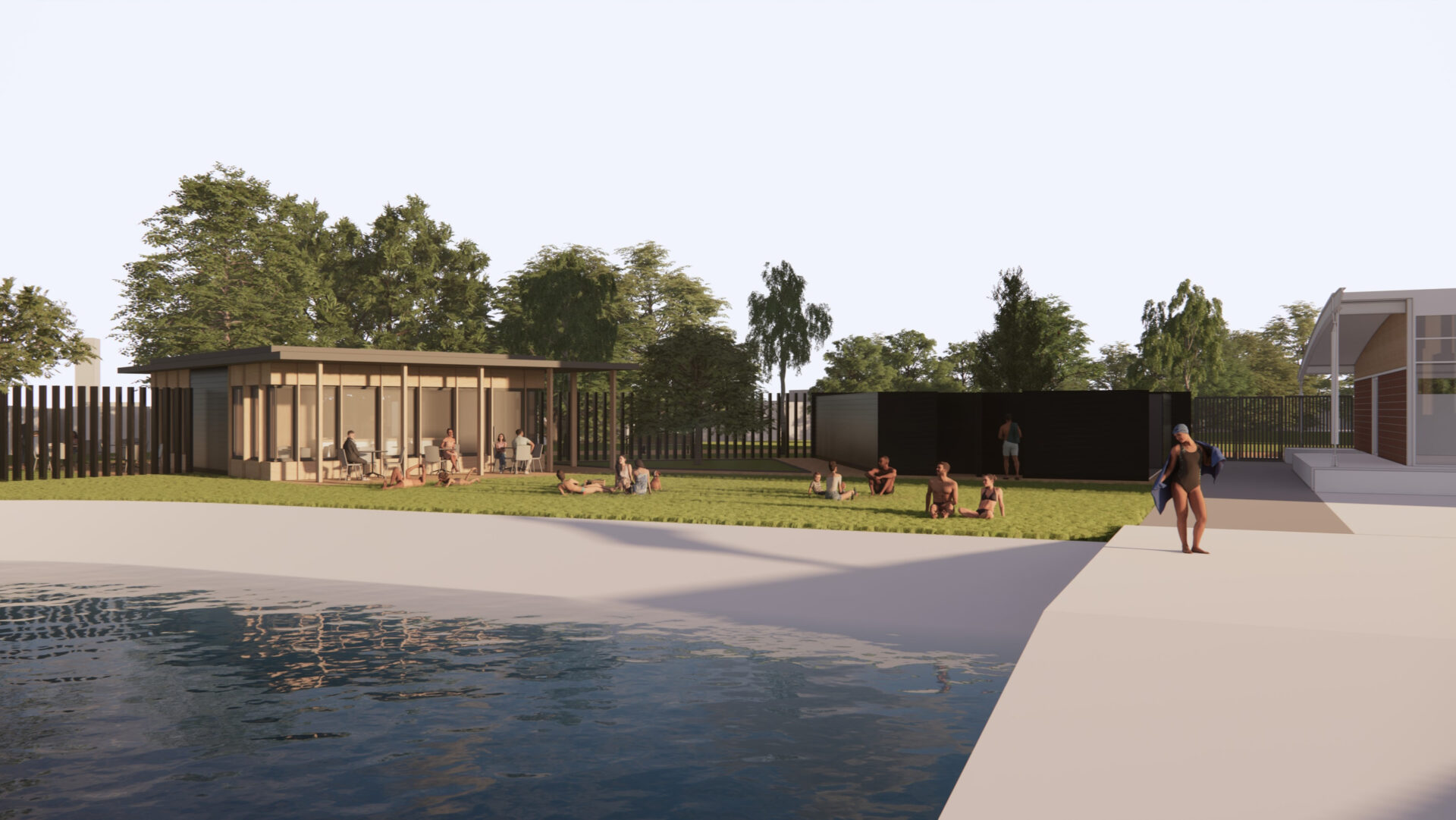 A computer-generated image showing the new West Reservoir centre