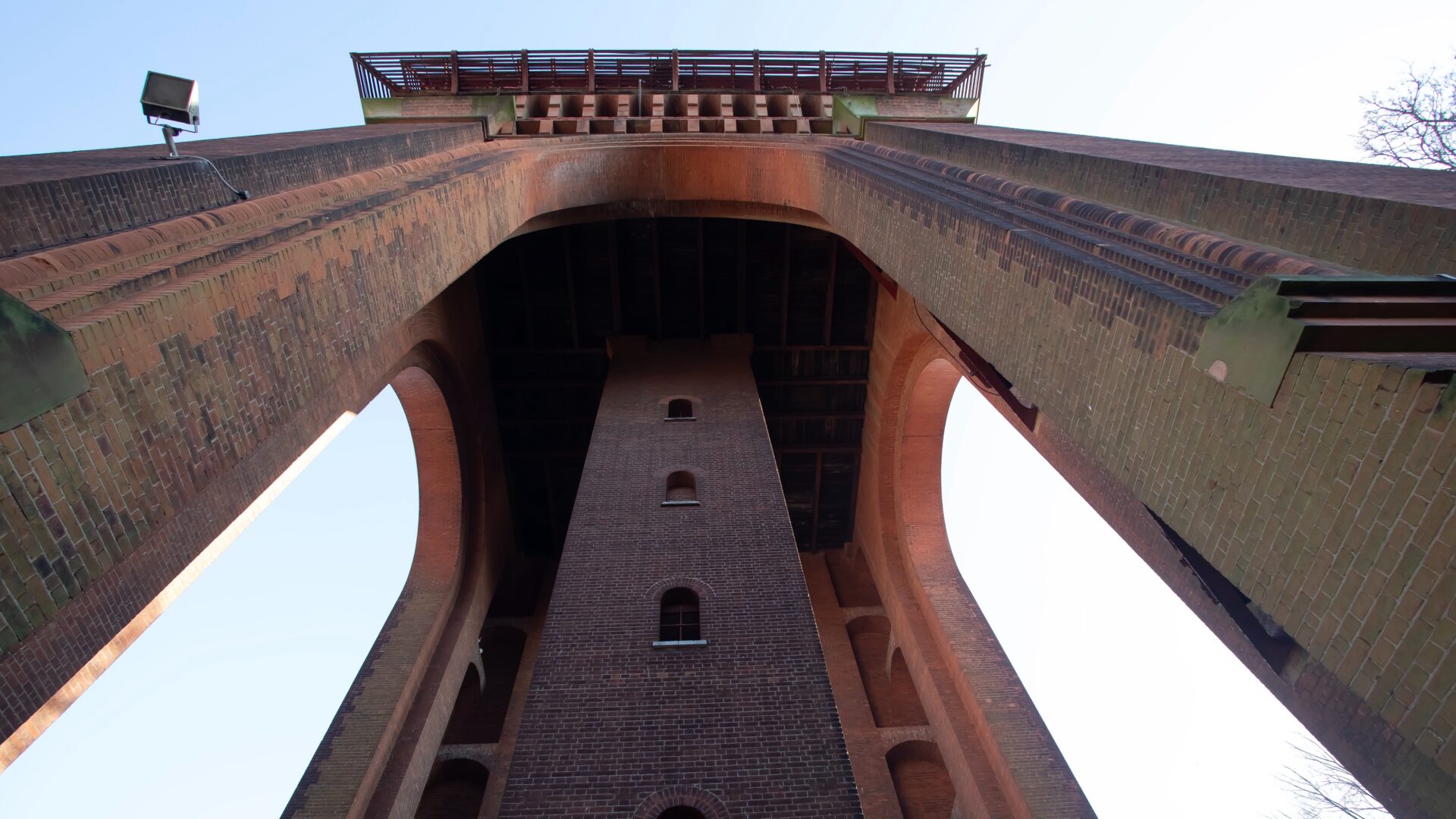 View from the ground of the Balkerne Water Tower in Colchester - Sir Robert McAlpine has been appointed to restore it