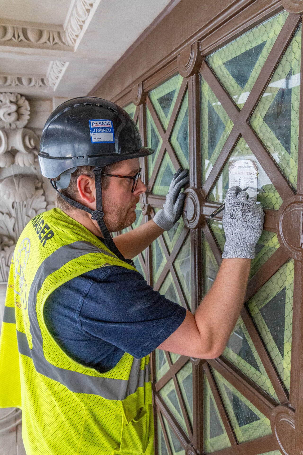 ASWS specialist refurbishing the windows of the new Ikea in London Oxford St