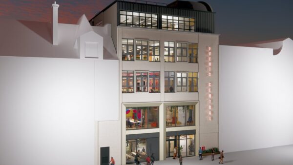 A computer-generated image of the new cultural centre