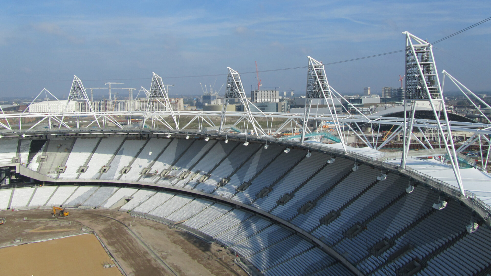 London’s Olympic Stadium under construction (image: Sir Robert McAlpine).