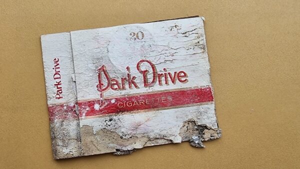 An old Park Drive cigarette box