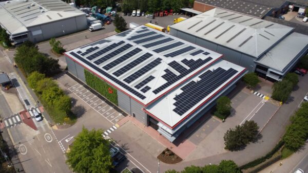 A logistics shed seen from above.