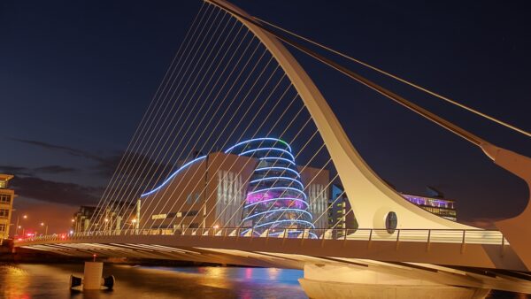 Photo of Samuel Beckett Bridge over the Liffey from BIM Ireland story