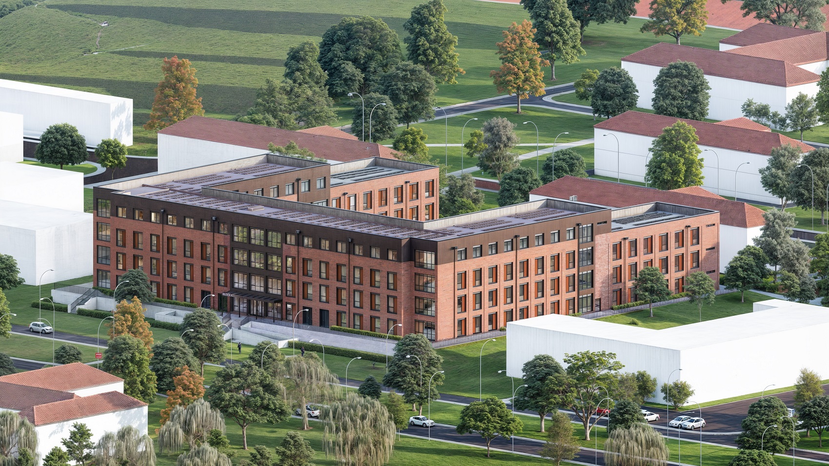 A computer-generated image of the new modular barracks that Reds10 will build at Thorney Island