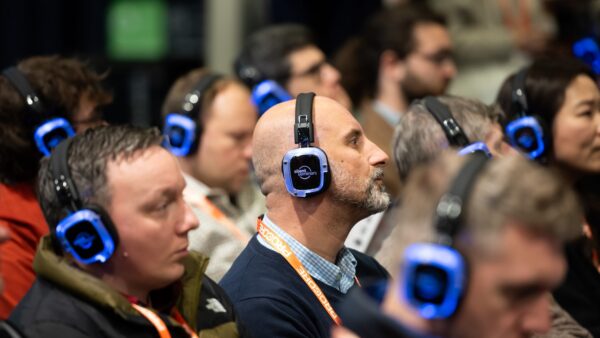 Photo of people listening to a presentation at Digital Construction North