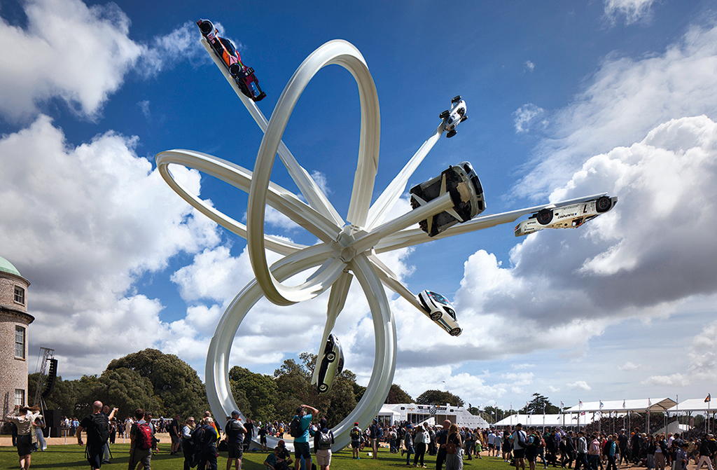 The Porsche Sculpture is 25m tall and built from 40t of steel. Image: David Barbour