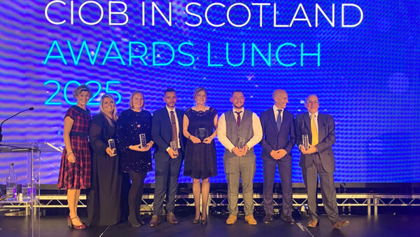 Winners line up. image: CIOB