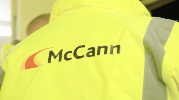 McCann logo on a high-vis jacket. Image: McCann